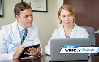 Virta Health professionals sit together at a computer