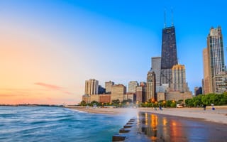 Chicago skyline from the lake