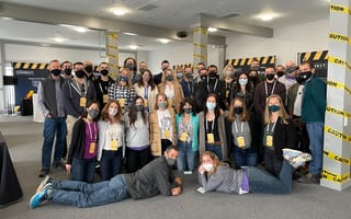 Skilljar employees pose for a group photo