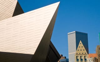 Denver's Cultural Arts Center and buildings in the distance