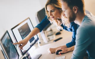 working together on a desktop
