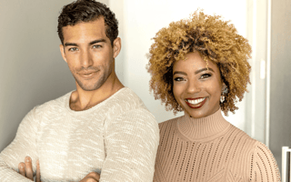 Options MD co-founders Kyle Pierce and Morgan Hewett pose together for a photo.