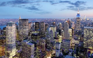 New York City's skyline.