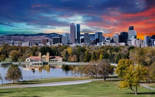 The Denver, Colorado skyline