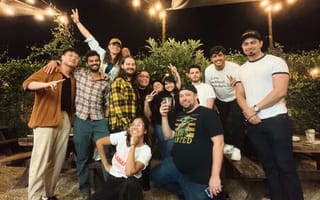 Wise’s Austin team at an outdoor tree farm.