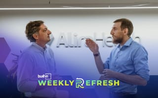 Benjamin Chambon, chief commercial officer of Alira Health, talks with CEO Gabriele Brambilla.