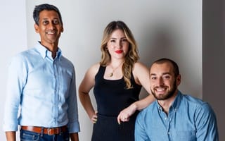 Baton co-founders, pictured from left, are Chat Joglekar, Jamie Roth and Dylan Gans.