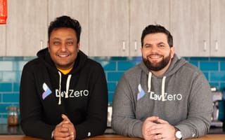 DevZero co-founders Debo Ray (left) and Rob Fletcher (right) pose for a photo