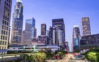 Los Angeles’ downtown cityscape.