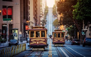 Photo of San Fransisco trollies.