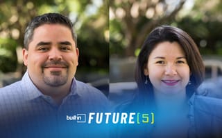 Sabio co-founder and CTO Gregorio Rojas and and co-founder and CEO Liliana Aide Monge pose for photos.