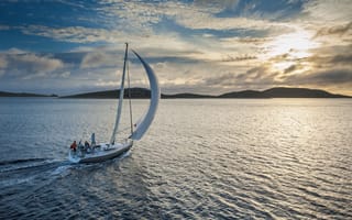 A group sailing.