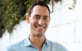Andrew Herr, founder and CEO of Fount, poses for a photo outside.