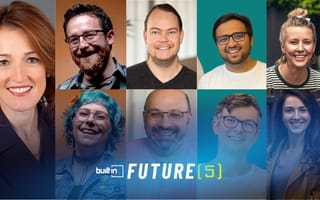 Pictured from left are the founders of EarlyBird Education, Tangle, Future, High Time Foods and SOS. | Photo: EarlyBird Education, Tangle, Future, High Time Foods, SOS/Built In