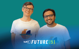 High Time Foods was co-founded by Damian Felchlin (left) and Aakash Shah (right). The two are pictured side by side against a green background.
