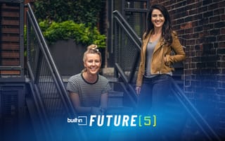 SOS co-founder and co-CEO Robina Verbeek is seated on concrete steps while SOS co-founder and co-CEO Susanna Twarog stands next to her on the right.