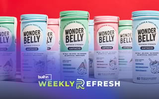 Wonderbelly products against a red background