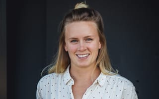 Sustaio founder and CEO Olivia Pedersen poses for a photo.