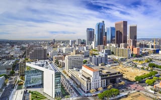 The Los Angeles skyline.
