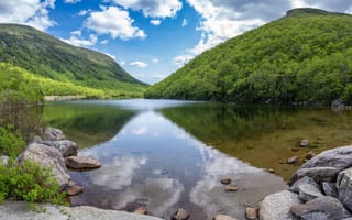 Profile Lake at Old Man of the Mountain Historic Site in New Hampshire