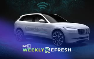 A photo of an SUV featuring ClearMotion's logo.