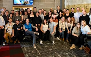 TaskRay team members gathered together at company outing
