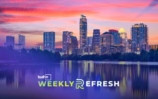 A sunset photo of the Austin skyline.