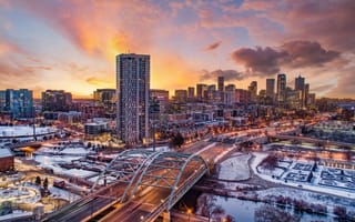 downtown denver in the winter