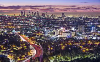 downtown los angeles at night