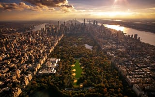 aerial view of nyc from helicopter