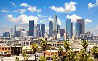 A view of downtown Los Angeles during the day.