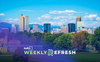 A photo of the Denver skyline.