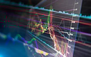 Candle stick graph chart of stock market investment trading
