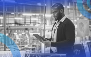 A person in an automated factory. Avoid an automation plateau with process mining tools and other advanced technologies.