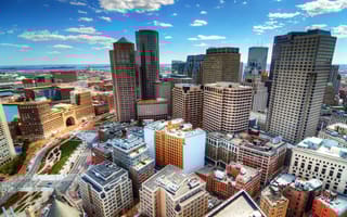 aerial view of buildings in downtown boston