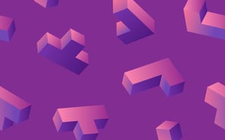 3d vector art of tetris blocks