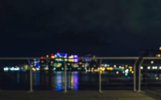 blurry image of the boston night sky