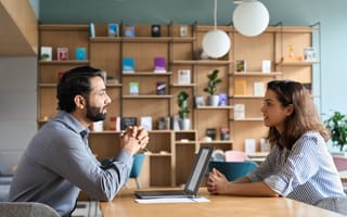 Empathetic manager listens to employee