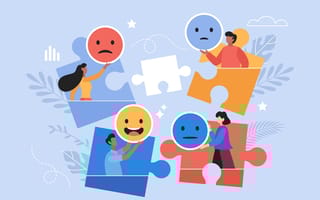 An illustration of professionals voicing their positive and negative feelings.