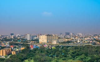 A panoramic view of the Chennai, India skyline.