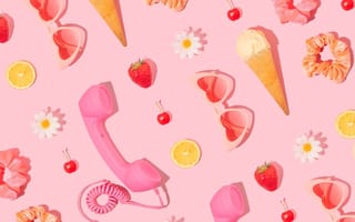 A pink phone.