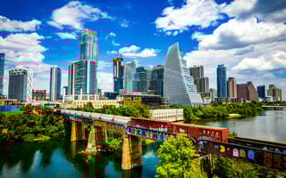 The Austin skyline is pictured.
