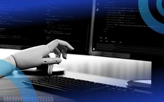 Robotic hand writing prolog on computer