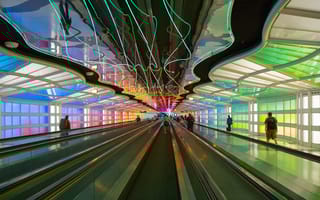 Underground passage connecting terminals of the Chicago O'Hare airport