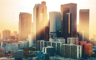 A photo of the LA skyline is pictured.
