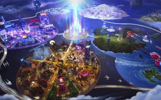 A rendering of the upcoming universe by Disney and Epic Games is pictured.