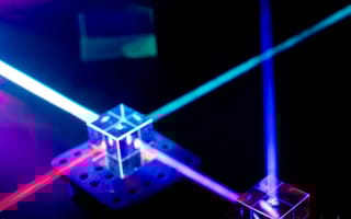 laser being used in a laboratory setting
