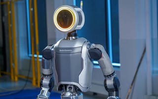 A photo of Boston Dynamics' Atlas robot is shown.