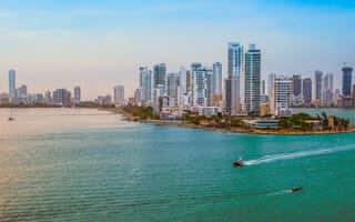 Skyline of Cartagena, Colombia.