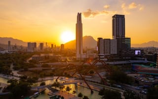 Photo of Monterrey at sunset.